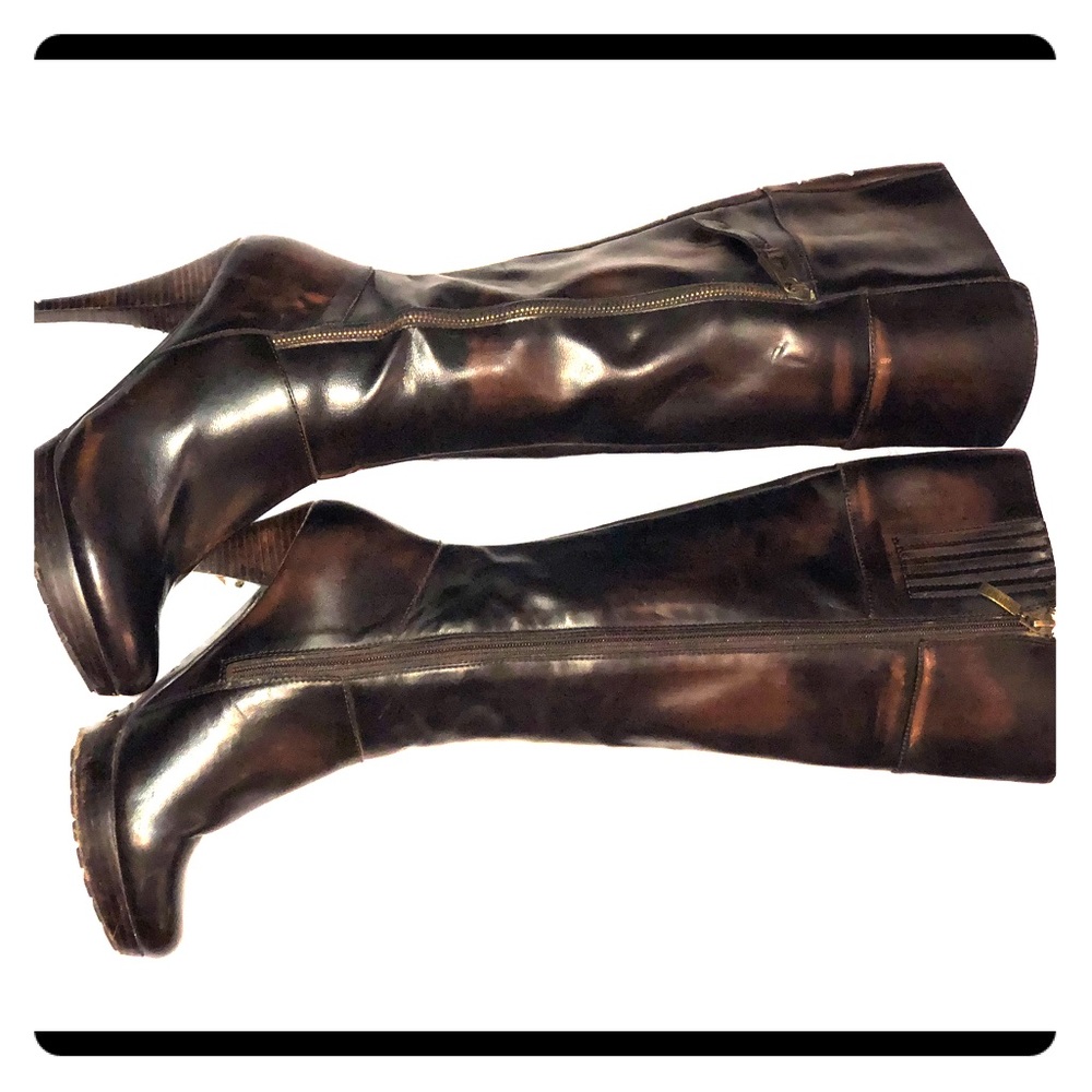 🧨 GUESS dark brown high heeled boots🧨